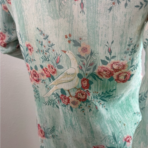 Stuffed shirt Vintage 60s 70s Sheer Shirt Floral Blouse.Size 11/32. A41 - Picture 12 of 15